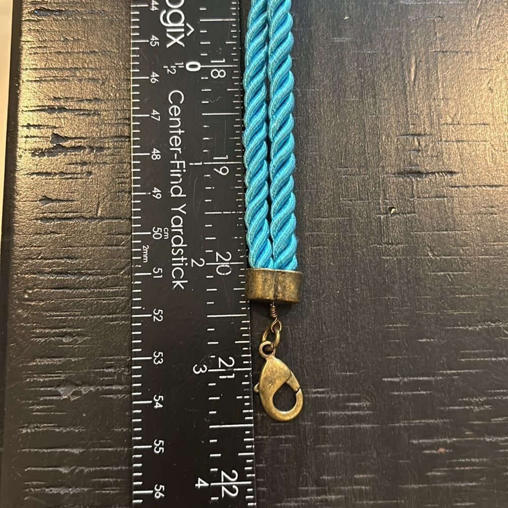 H&M Rhinestone Blue Multicolour Rhinestone Studded Rope Necklace Spring - Picture 9 of 13